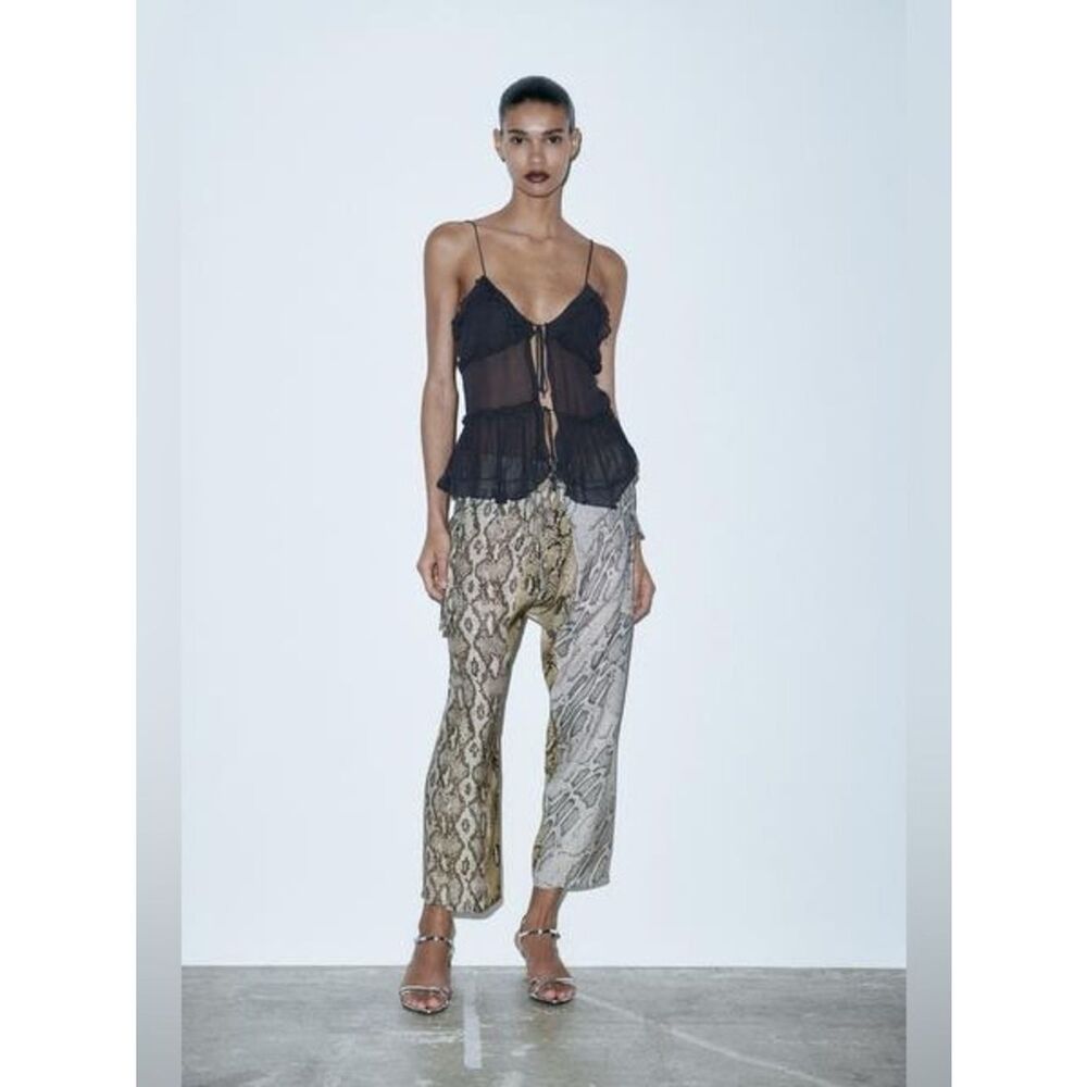 ZARA SNAKESKIN PATCHWORK PANTS
SNAKE